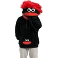 thumbnail image 1 of Funny Big Mouth Monster Hoodie for Halloween, Unisex Fuzzy Plush Pullover Sweatshirt, Cute Character Cosplay Costume for Fall and Winter Casual Wear, 1 of 4