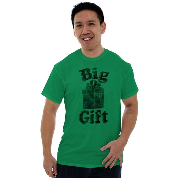 Funny Big Wrapped Christmas Present Men's Graphic T Shirt Tees Brisco Brands L