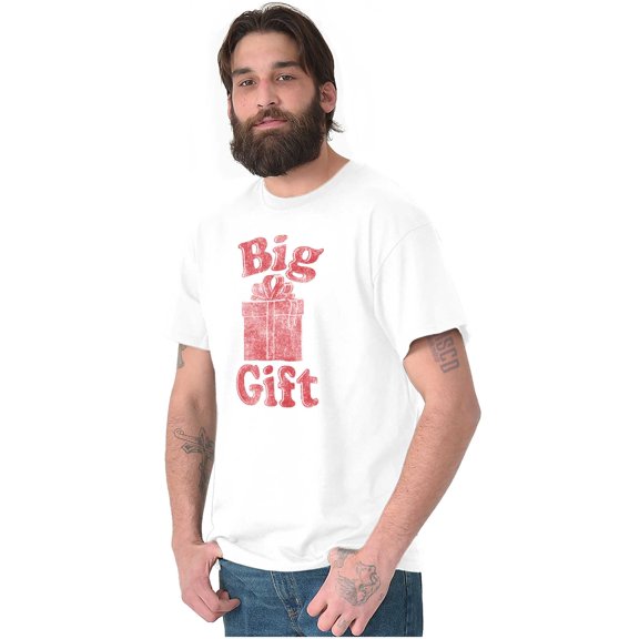 Funny Big Wrapped Christmas Present Men's Graphic T Shirt Tees Brisco Brands X