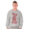 thumbnail image 1 of Funny Big Wrapped Christmas Present Sweatshirt for Men or Women Brisco Brands S, 1 of 6