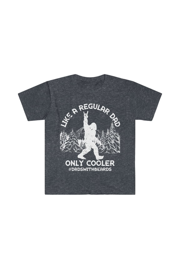 Funny Bigfoot Dad Beard T-shirt Funny Vintage Father Shirt Gift for Him Heather Navy XL
