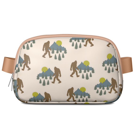 Funny Bigfoot Fanny Pack for Men & Women – Waterproof Belt Bag with Adjustable Strap – Ideal for Hiking, Camping, Running, Music Festivals, and Daily Leisure Activities