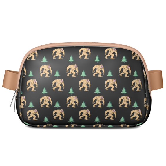 Funny Bigfoot Fanny Pack for Men & Women – Waterproof Belt Bag with Adjustable Strap – Ideal for Hiking, Camping, Running, Music Festivals, and Daily Leisure Activities