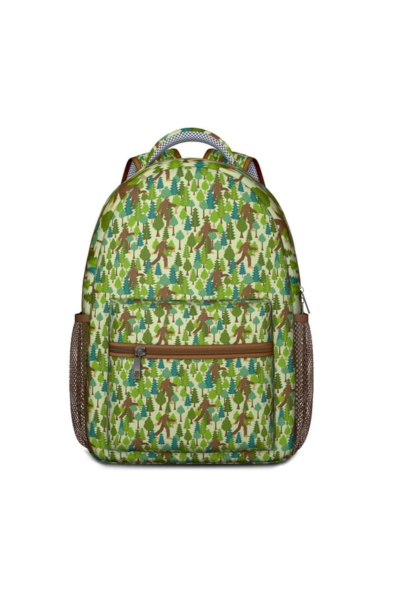 Funny Bigfoot Print Waterproof Backpack - Ergonomic School Bookbag with Spacious Storage for Teens & Commuters - Lightweight Durable Backpack for Hiking & Daily Use