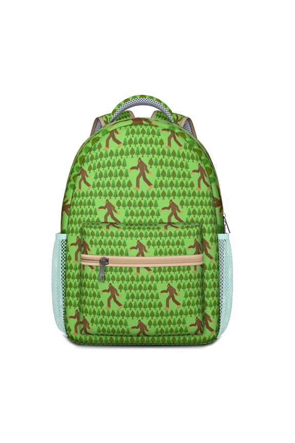 Funny Bigfoot Print Waterproof Backpack - Ergonomic School Bookbag with Spacious Storage for Teens & Commuters - Lightweight Durable Backpack for Hiking & Daily Use