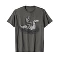thumbnail image 1 of Funny Bigfoot Riding Loch Ness Monster T-Shirt for Humorous Outdoor Enthusiasts, 1 of 5