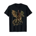 thumbnail image 1 of Funny Bigfoot Riding a Dragon Graphic T-Shirt for Unique and Quirky Style, 1 of 5