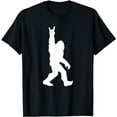 thumbnail image 1 of Funny Bigfoot Rock and Roll Tshirt for Sasquatch Believers T-Shirt, 1 of 5