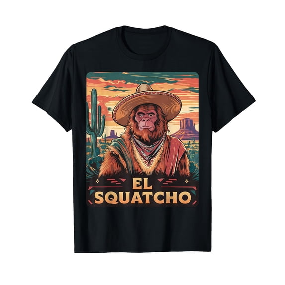 Funny Bigfoot Sasquatch Desert Graphic T-Shirt for Unique Gift Ideas