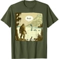 thumbnail image 1 of Funny Bigfoot Sasquatch Loch Ness Monster Introvert Bruh Unisex T-Shirt for Men Women Kids Toddler,Military Green Color,Size YS, 1 of 5