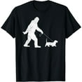 thumbnail image 1 of Funny Bigfoot Sasquatch Walking Basset Hound Dog Lovers T-Shirt, 1 of 4