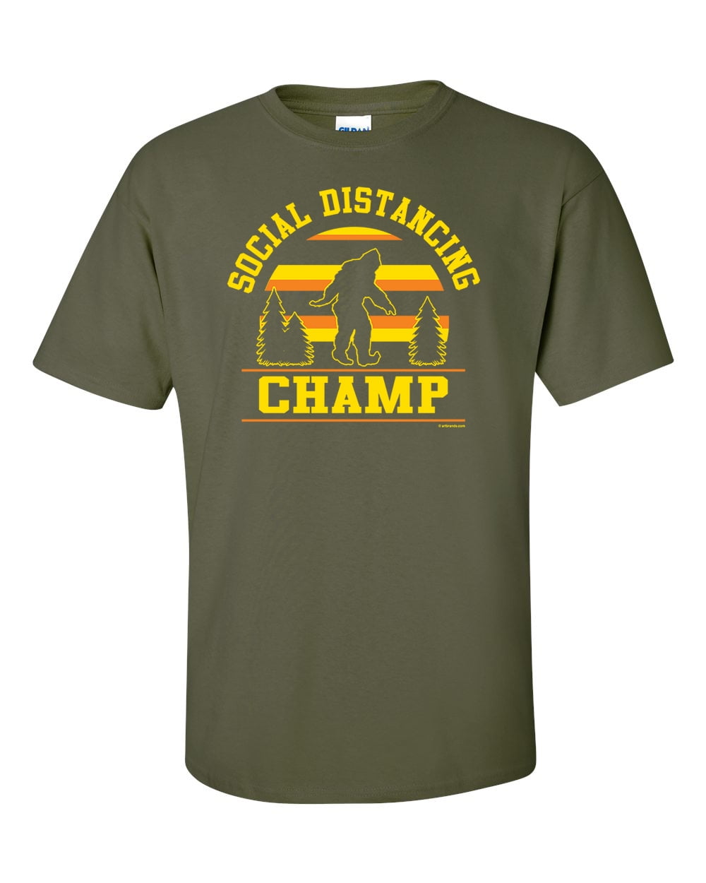 Social Distancing Champion Funny Bigfoot Vintage Retro T-Shirt Social Distancing Champion Funny Bigfoot Vintage Retro T-Shirt