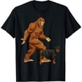 thumbnail image 1 of Funny Bigfoot Walking Rottweiler Sasquatch Dog T-Shirt, 1 of 4