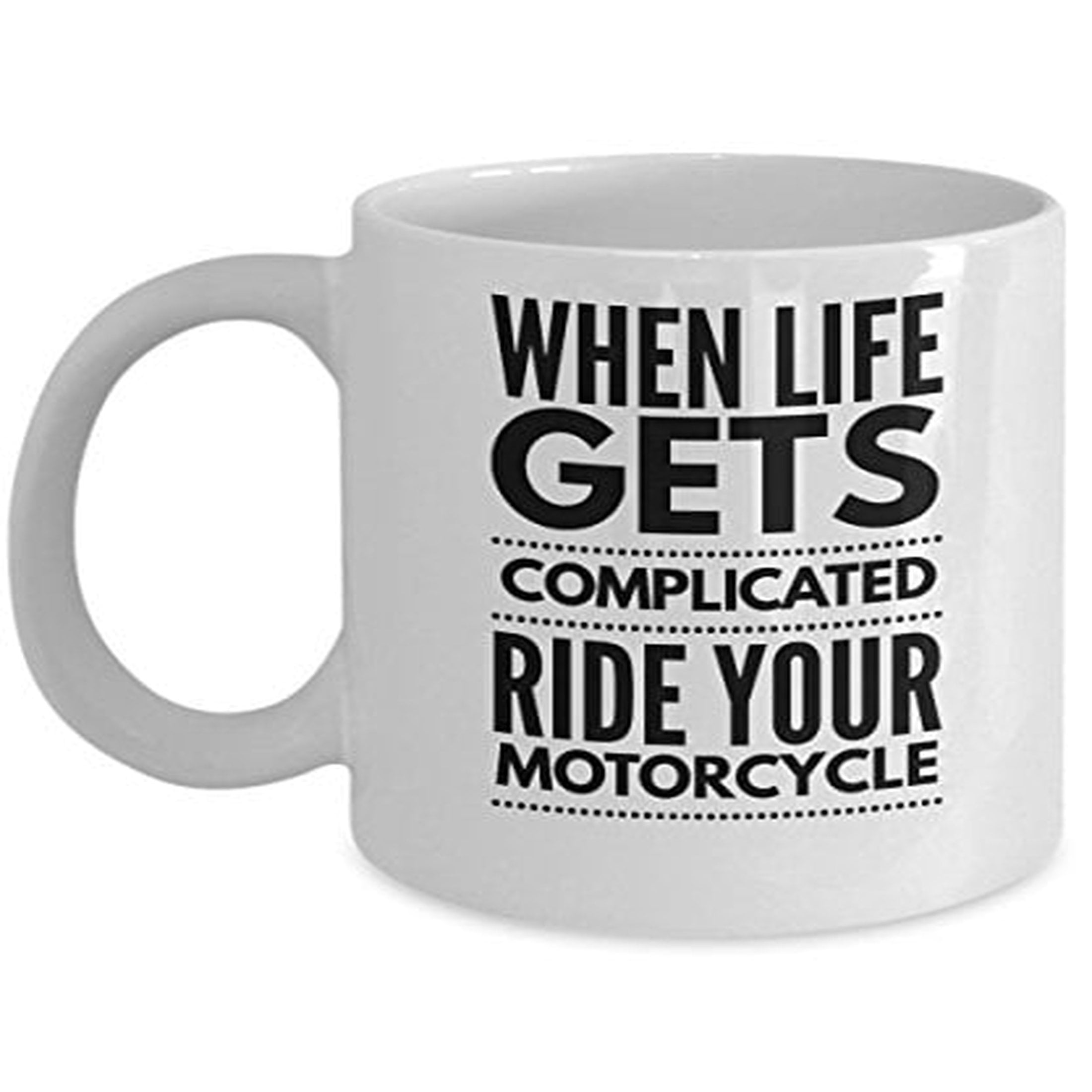 Lovely Couple Biker Ceramic Mug, Customized Name On Motorcycle Ride Design Cup, Personalized Novelty Coffee Mugs 11Oz Or 15Oz, Motorcycle Coffee Mug