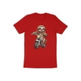 thumbnail image 1 of Funny Biker Sloth Motorcycle Bike Racer Gift Men Women Kids T-Shirt Bike Biking Sloth Animal Birthday Holiday Presents Men Women Tshirt, 1 of 10