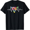 thumbnail image 1 of Funny Billiards Art Billiards Playing Pool Players Heartbeat T-Shirt, 1 of 2