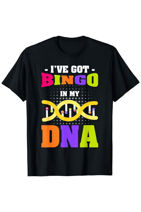 Funny Bingo DNA Graphic Men Women Short Sleeve Casual T-Shirt