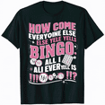 thumbnail image 1 of Funny Bingo Fanatic T-Shirt Vintage Style Graphic Tee Unisex Men Women, 1 of 5