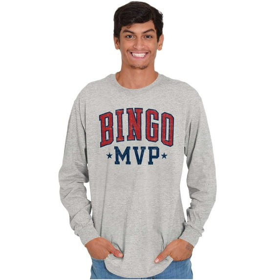 Funny Bingo Grandma Grandmother Gigi Plus Size Long Sleeve Graphic Tee Shirt Brisco Brands 2X