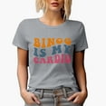 thumbnail image 1 of Funny Bingo Is My Cardio Work Out Humor Quote, Groovy Retro Wavy Text Merch Gift, Heather Grey T-Shirt, Medium, 1 of 5