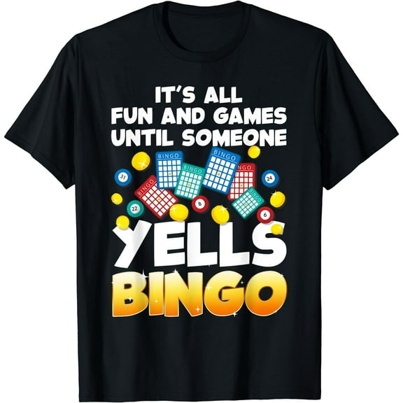 Funny Bingo Lover Design For Men Women Bingo Gambling Player T-Shirt