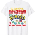 thumbnail image 1 of Funny Bingo Player Warning Graphic T-Shirt Humor Game Night Apparel for Adults, 1 of 6