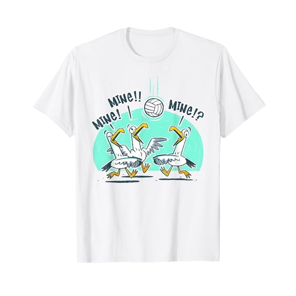 Funny Bird Playing Volleyball T-Shirt