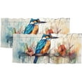 thumbnail image 1 of Funny Bird Valance Curtain Rustic Farmhouse Watercolor Bird Curtain Valances for Cafe Living Room Bath Room 1 Panel 54x18inch(2Pcs), 1 of 5