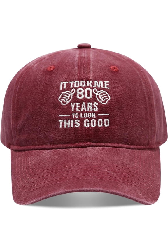 Funny Birthday Baseball Cap, 'It Took Me 50-90 Years to Look This Good', Washed Cotton, Adjustable Fit