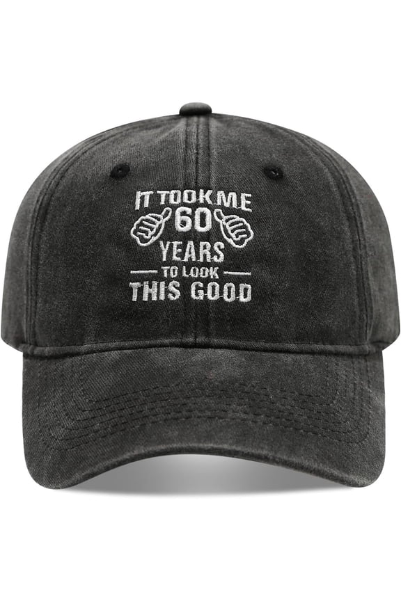 Funny Birthday Baseball Cap, 'It Took Me 50-90 Years to Look This Good', Washed Cotton, Adjustable Fit
