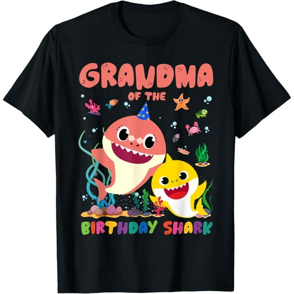 Funny Birthday Boy Girl Grandma Of The Birthday Family Shark T-Shirt Unisex S-5Xl Hot Trending Shirt, Vintage Birthday Gift