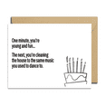thumbnail image 1 of Funny Birthday Card for Adults – "One Minute You're Young and Fun" – Humorous Design with Birthday Cake – Blank Inside, Envelope Included – Ideal for Celebrating Friends & Family, 1 of 3