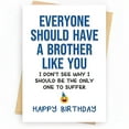 thumbnail image 1 of Funny Birthday Card for Brother – “Everyone Should Have a Brother Like You” – Humorous Message, Blank Inside, Envelope Included – Perfect Gift for Sibling Birthdays, 1 of 3