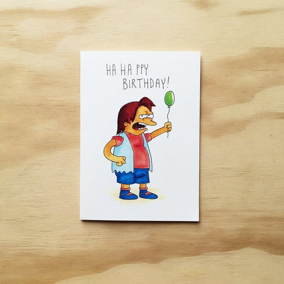 Funny Birthday Card Featuring Hilarious Character "Ha Ha Ppy Birthday!" Design Blank Inside with Envelope Perfect for Friends and Family Celebrations