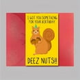 thumbnail image 1 of Funny Birthday Card with Squirrel - "I Got You Something for Your Birthday" - Deez Nuts Design - Blank Inside, Envelope Included - Perfect for Friends and Family, 1 of 3