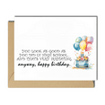 thumbnail image 1 of Funny Birthday Card – “You Look as Good as You Did in High School” with Cake and Balloons Design – Blank Inside, Envelope Included – Perfect Gift for Friends and Family, 1 of 2