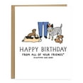 thumbnail image 1 of Funny Birthday Card from Dogs and Humans - "Happy Birthday from All of Your Friends" Design - Envelope Included - Great for Pet Lovers and Dog Owners, 1 of 2