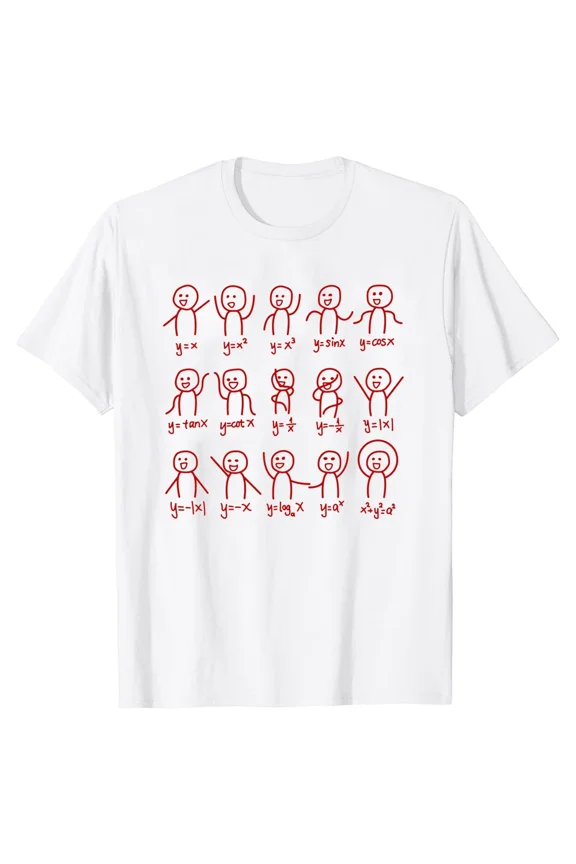 Funny Birthday Gift Algebra Dance Figures Math Equation T Shirts Graphic Streetwear Short Sleeve Style T-shirt Men Clothing