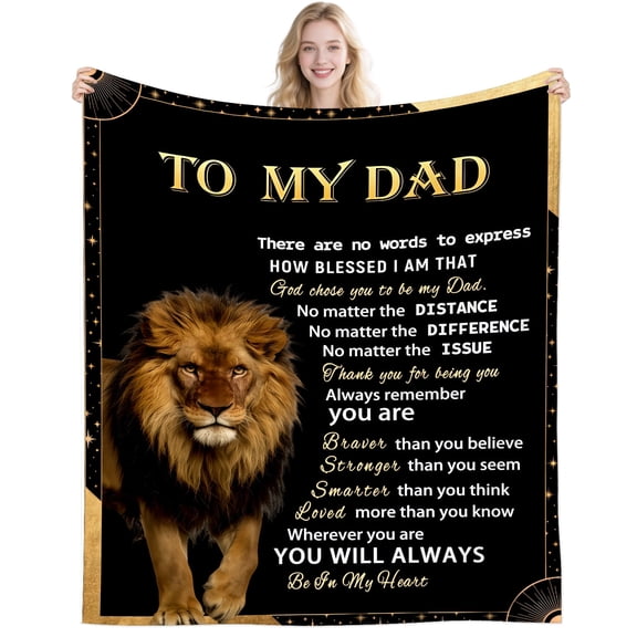 Funny Birthday Gifts for Dad Husband,Dad Blanket Dads Gifts from Daughter Son,Soft Daddy Throws Blanket for Couch and Napping 50"x40"