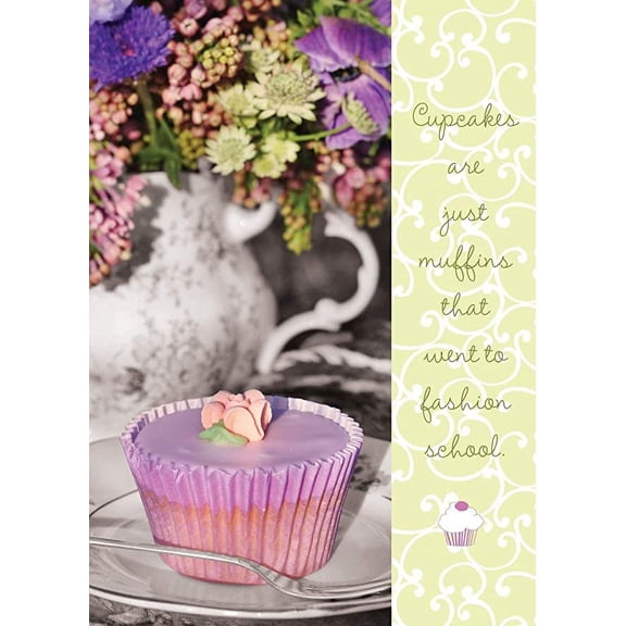 Funny Birthday Greeting Card (5" x 7") by Paper Street | 3 Pack + 3 Envelopes (Cupcakes & Muffins)