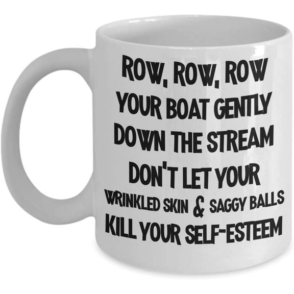 Funny Birthday Mug For Men Over the Hill 40th 50th 60th 70th for Husband 11 or 15 Oz. White Ceramic Coffee Cup for Boyfriend Friend Man