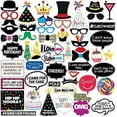 thumbnail image 1 of Funny Birthday Photo Booth Props - 47 Pieces - 21st - 30th - 40th - 50th - 60th - 70th - 80th - 90th - Birthday Party Supplies, Decorations and Favors Multi Color, 1 of 7