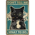 thumbnail image 1 of Funny Black Cat Bathroom Vintage Metal Tin Sign Wall Decor Art Toilet Posters - NICE BUTT Retro for Home Office Farmhouse Coffee Bar Gifts 8 x 12 Inches, 1 of 7