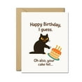 thumbnail image 1 of Funny Black Cat Birthday Card - Sarcastic Cat Humor Card, Quirky Animal Lover Birthday Greeting, Cute Snarky Cat Card for Friends, Adults, Coworkers - Blank Inside, 1 of 3