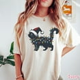 thumbnail image 1 of Funny Black Cat Christmas Lights Graphic Print T-Shirt | Holiday Cat Design, 1 of 6