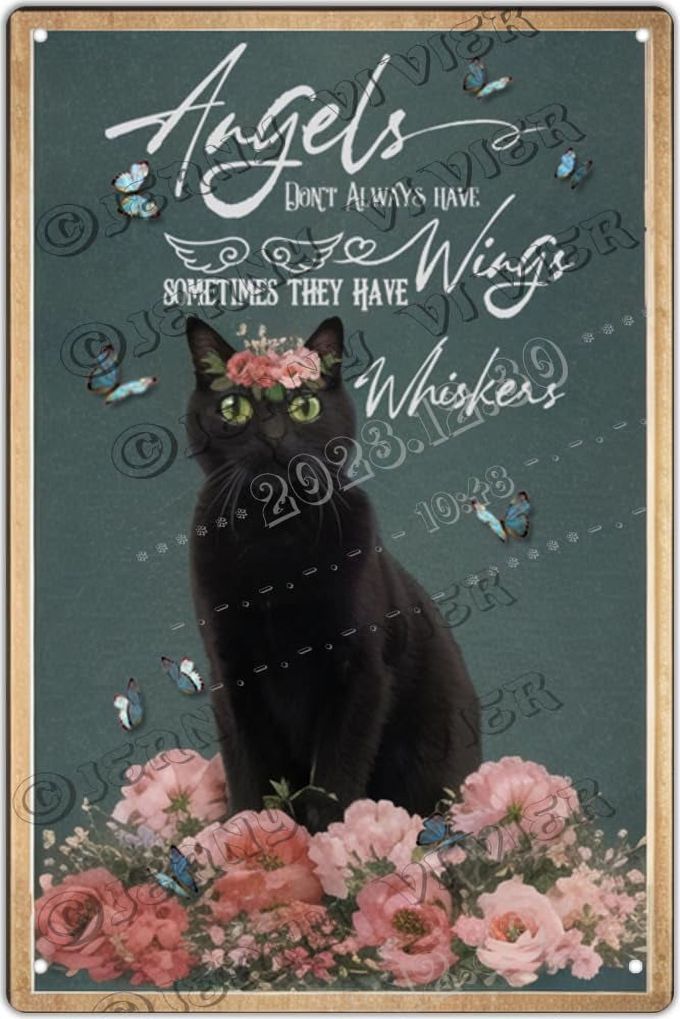 Funny "Don't Tell Me What To Do" Black Cat Metal Sign - Vintage 8x12 Inch Wall Decor For Cat Lovers