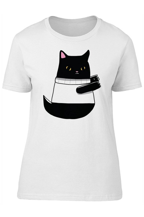 Funny Black Cat Monster Tee Women's -Image by Shutterstock