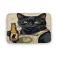 thumbnail image 1 of Funny Black Cat Print Bathroom Rugs Mat Cute Cat & Beer Bath Rugs Water Absorbent Non Slip Shower Mat Soft Microfiber Cute Bath Mats for Bathroom Decor 16"x24", 1 of 8