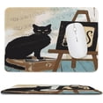 thumbnail image 1 of Funny Black Cat Print Mouse Pad, Cat Mouse Pad, Cat Gifts, Office Desk Accessories,Desk Decor, Rectangle Non-Slip Rubber, Stitched Edge,Funny Office Presents 8"x10", 1 of 8