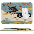 thumbnail image 1 of Funny Black Cat Print Mouse Pad,Office Desk Accessories,Desk Decor, Rectangle Non-Slip Rubber, Stitched Edge,Funny Office Presents 8"x10", 1 of 8